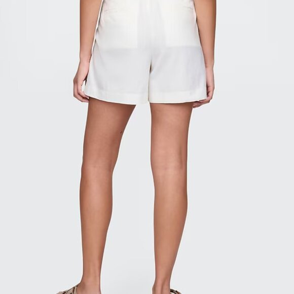 365 High Rise Linen-Blend Shorts | New Off White | Size 4 | NWT | GAP - Picture 6 of 6